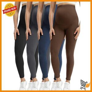 Silky Soft Maternity Leggings 4-Pack High Waist Yoga Pants